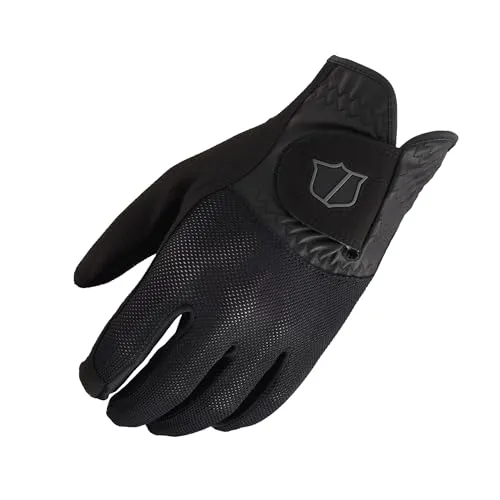 Wilson Regenhandschuhe, Wasserdicht, Schnelltrocknend, Leicht, Atmungsaktiv, Omni-Heat Technologie, Schwarz, Größe: S