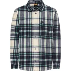 camel active Hemdjacke mit Seitentaschen - Tannengrün XXL (56/58) - Funktionsjacke im karierten Design mit Relaxed Fit, ideal für lässige Outfits und vielseitige Kombinationen.