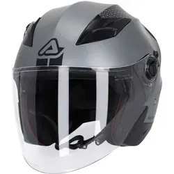 Acerbis Firstway 2.0 Jethelm - Matt-Grau - M - Motorradhelm mit integriertem Sonnenvisier, hypoallergenem Innenfutter und nur 1350 g Gewicht, ideal für Komfort und Sicherheit auf der Straße.