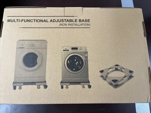 Universal Waschmaschinen Untergestell MC-855 - Anpassbares Untergestell für Waschmaschinen und Trockner, mit 4 integrierten Wasserwaagen und Transportrollen, max. Tragkraft 250 kg, ideal für stabilen Stand und einfache Handhabung.