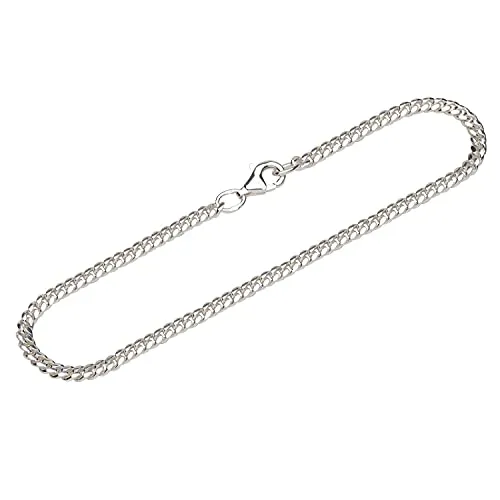 NKlaus Silber Armband Herren 925 - Elegante Panzerkette aus Sterlingsilber - Armband aus 925 Sterling Silber, 19 cm lang und 2,8 mm breit. Robustes, elegantes Design für Herren und Damen, perfekt für jeden Anlass.