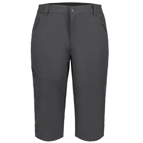 Icepeak Funktionscaprihose Anthrazit, Größe 56 - Herren Wanderhosen mit hohem Feuchtigkeitstransport und wasserabweisendem Material. Ideal für Outdoor-Aktivitäten, ausgestattet mit 4-Wege-Stretch und regulierbarem Beinabschluss.