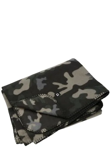 Brandit FLEECEDECKE BW Army Outdoor Winter Decke Fleece Bundeswehr CAMPINGDECKE, Farbe:Darkcamo