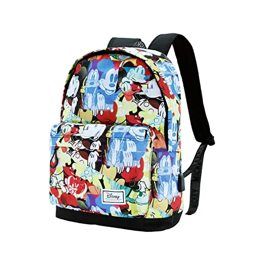 Schul-Rucksack | Mickey Mouse | 44 x 33 cm - Taschen & Rucksäcke für Unisex Kinder, ideal für Freizeit und Sport, mit verstellbaren Trägern und buntem Mickey Mouse Design.