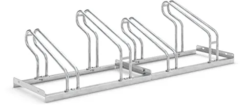 Bügelparker 2054 BF | für breite Fahrräder Fahrradständer | einseitig | für 4 Fahrräder | Abwechselnde Hoch-/Tiefeinstellung | erweiterbar | Fahrradparker Bodenparker Mehrfachständer | Dreifke®