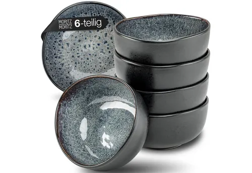 Moritz & Moritz ORGANIC Müslischalen Set 6-teilig - Schüsselsets mit einzigartigem Farbverlauf, robust und spülmaschinengeeignet – ideal für stilvolles Genießen von Müsli, Snacks oder Desserts.