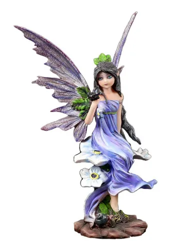 Figuren Shop GmbH Dekofigur Frühlings Elfen Figur mit Schmetterling - Fee Dekoration