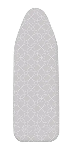 Bügelbrettbezug ALU, Größe M/L, WENKO - Hochwertiger Bügelbrettbezug aus Baumwolle, 128 x 44 cm, mit Aluminiumbeschichtung für optimale Dampfdurchlässigkeit und bessere Bügelergebnisse.