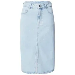 Object Jeansrock ELLEN - Hellblau, unifarben - Stylischer Jeansrock in knielanger Form, aus 79% Baumwolle und recyceltem Material, ideal für lässige Outfits. Pflegeleicht und perfekt für jeden Tag.