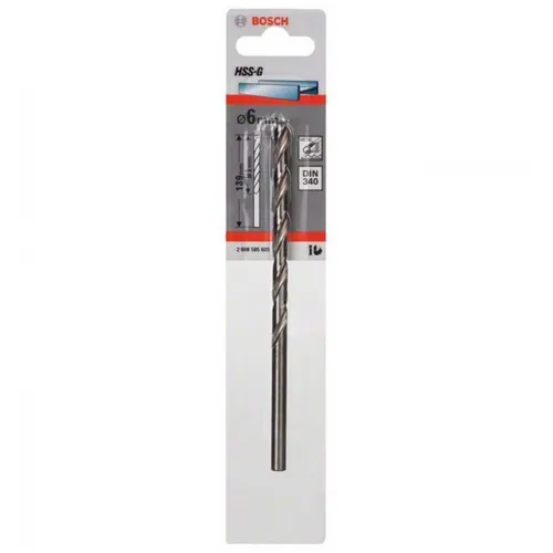 Metallbohrer HSS-G, DIN 340, 6 x 91 x 139 mm, 1er-Pack