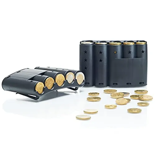 Priot Eurenki Münzsortierer-Münzhalter mit Gürtelclip in schwarz von Priot