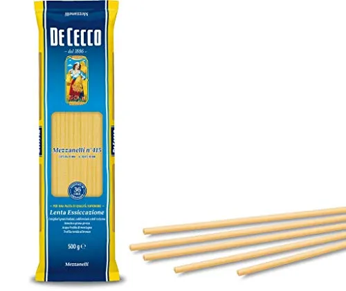 De Cecco Pasta 100% Italienisch Mezzanelli n° 415 lange Nudeln 500g