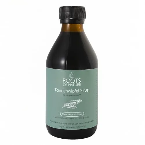 ROOTS OF NATURE Klosterkräuter Tannenwipfel Sirup – Alkoholfreier Kräuter-Sirup - Medikamente bei Erkältung – Traditionelle Klosterrezeptur mit handverlesenen Kräutern, wohltuend für Atemwege und Hals, ideal für die ganze Familie.