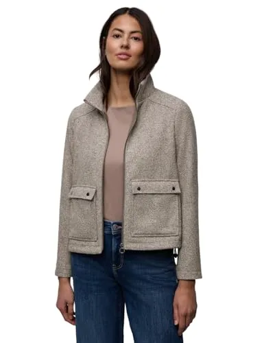Street One Damenjacke mit Stehkragen light terra mocha mel. 34 - Modische Damenjacke mit Tunnelzug am Saum und praktischem Stehkragen. Ideal für stilvolle Outfits und vielseitig kombinierbar.