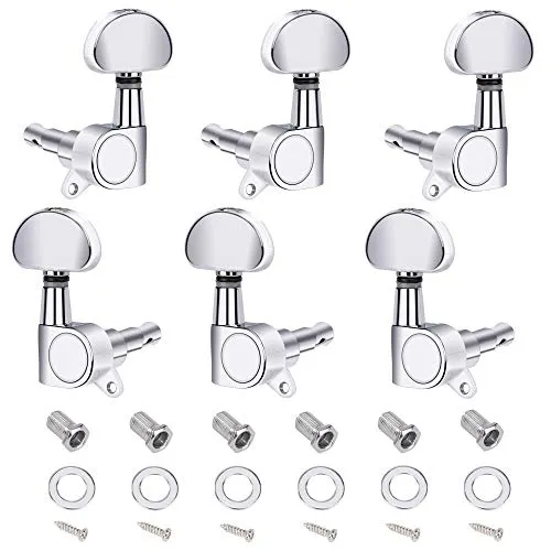 Mechaniken Stimmwirbel für Akustikgitarre - 6 Stück - Ersatzteile für Akustikgitarren mit rostbeständigen Zinklegierungs-Stimmwirbeln für stabilen Klang und einfache Installation. Ideal für alle akustischen und elektrischen Gitarren.