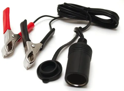 Carbest 12/24V Batterieklemmen mit Zigarettenanzünderdose