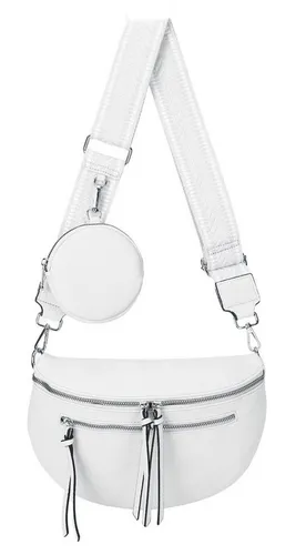 ITALYSHOP24 Schultertasche Damen Gürteltasche Umhängetasche CrossBody Schultertasche CrossOver, Brusttasche, Hüfttasche, Bodybag, Muster Taschengurt, leicht Gewicht