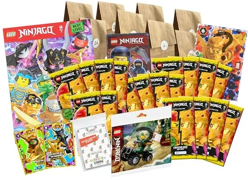 Bundle mit LEGO Ninjago Serie 8 Next Level - Der Adventskalender 2023-24 tolle Überraschungen DELUXE + Exklusive Collect-it Hüllen