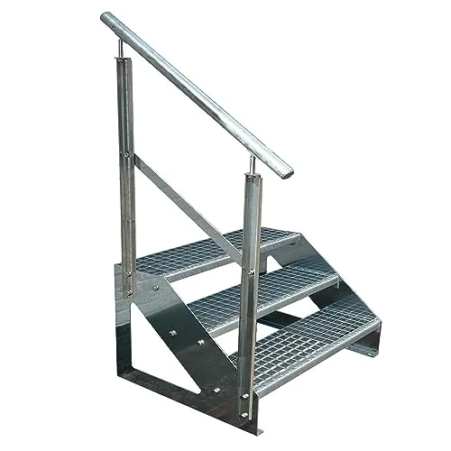 Produktbild Kaminbau Mierzwa Premium Freistehende Treppe 3 Stufen mit Geländer Links