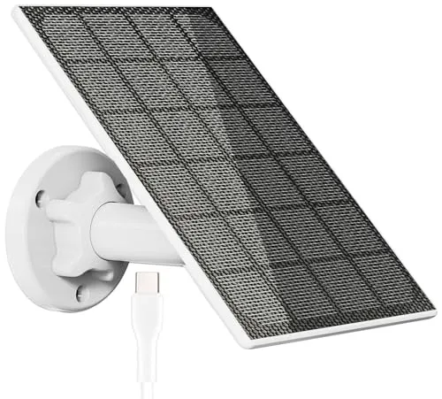 revolt Solarzelle: Solarpanel für Akku-IP-Kameras mit USB-C, 3 W, 5 V, IP65 (Kamera Solarpanel, Solarpanel mit USB c Anschluss, Überwachungskamera)