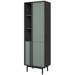 Mirjan24 Standregal Anthrazit-Grün, Rechteckig, 63x195x43 cm - Modernes Standregal für Ihr Wohnzimmer, gefertigt aus langlebigen Materialien. Ideal zum stilvollen Präsentieren von Büchern und Deko. Einfache Montage mit Anleitung.