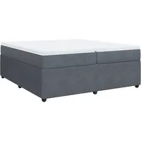 vidaXL Boxspringbett Dunkelgrau 200x200 cm mit Taschenfederkernmatratze - Luxuriöses Boxspringbett in Dunkelgrau, ausgestattet mit einer atmungsaktiven Taschenfederkernmatratze für optimalen Schlafkomfort und Unterstützung bei Druckstellen.