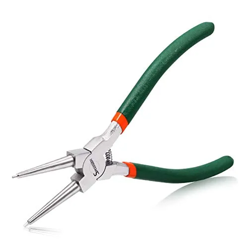 SPEEDWOX 17,8 cm Sprengringzange, Spitzendurchmesser 0,07 Zoll, interne Sicherungsringzangen-Kit, robuste Präzisions-Ringzange, gerade Backen für Ringentferner-Halter