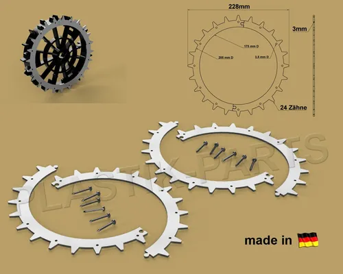 WORX Landroid Mähroboter-Rad Spikes Offroad Profil - Ersatzräder für WORX Landroid Mähroboter mit 4-teiligem Offroad Spike-Profil, ideal für bessere Traktion und Geländetauglichkeit - passend für mehrere Modelle.