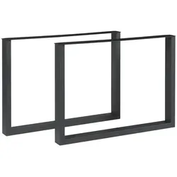 [en.casa] Tischgestell Makers 2er Set - Höhenverstellbare Metall Tischbeine für Esstisch und Schreibtisch - Möbelfüße: 2er Set aus robustem pulverbeschichtetem Stahl, ideal für kreative DIY-Projekte mit individuellem Design und höhenverstellbar für optimale Stabilität.