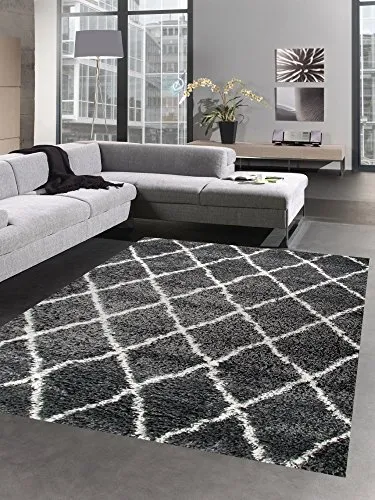 Carpetia Hochflor-Teppich Shaggy grau creme – Komfort für Ihr Zuhause - Dieser elegante Hochflor-Teppich vereint modernes Design mit Strapazierfähigkeit. Ideal für jeden Wohnbereich, bietet er eine angenehme Haptik und ist pflegeleicht. Verleihen Sie Ihrem Raum einen besonderen Charakter!