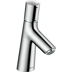 hansgrohe Talis Select S 80 Waschtischarmatur, chrom - Waschtischarmatur mit ComfortZone 80 und 97 mm Ausladung, bietet einen angenehmen Normalstrahl mit 5 l/min Durchflussrate, ideal für modernes Badezimmerdesign.