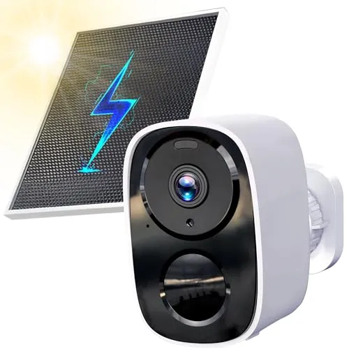 HITELLARCAM 2K Überwachungskamera Außen Akku Solar, 5GHz/2.4GHz WLAN Kamera