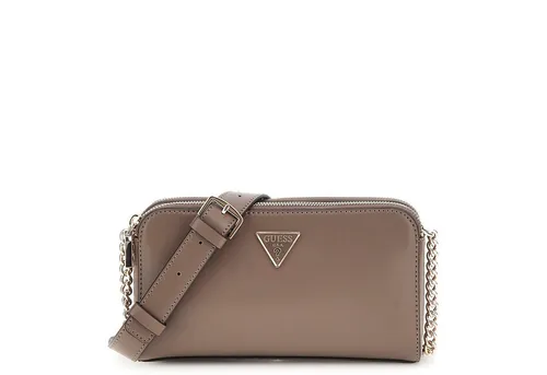 GUESS Clutch Umhängetasche Daryna Dark Taupe - Umhängetasche mit verstellbarem Schultergurt, stilvollem Design und praktischem Magnetverschluss. Inklusive gratis Aufbewahrungsbeutel für zusätzlichen Schutz.