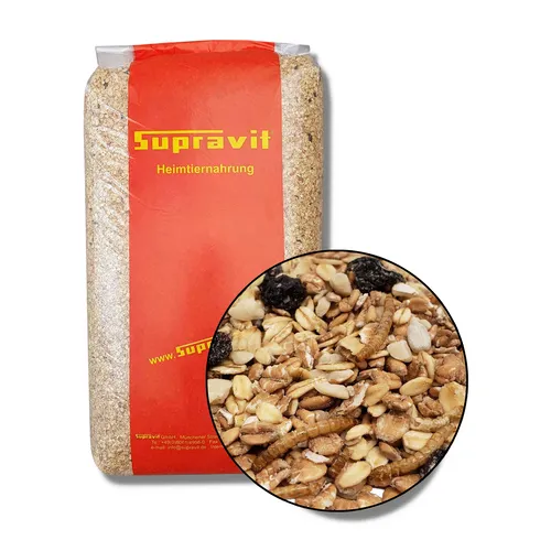 Supravit Spatzenfutter und Sperlingsfutter 25kg | Vogelfutter mit Mehlwürmern