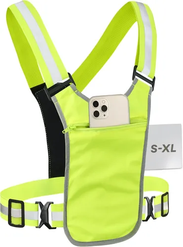 Prowiste Reflektierende Sicherheitsweste für Herren & Damen – 360° Sichtbarkeit mit Fronttasche