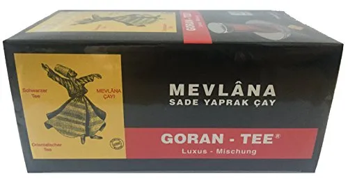 Mevlana Goran Tee Schwarzer Beuteltee mit Bergamotte 25 Beutel - 6er Pack