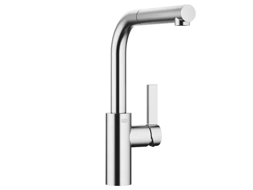 Hochdruckarmatur Dornbracht Elio Pull-Out Chrom Gebürstet 33840790-93 - Elegante Einhandmischer-Armatur aus gebürstetem Chrom, ideal für moderne Küchen und bietet eine flexible Pull-Out-Funktion für zusätzlichen Komfort.