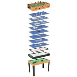 vidaXL 15-in-1 Multigame-Tisch - Kicker Tisch mit 15 Spielen, ideal für endlosen Spaß mit Freunden und Familie. Inklusive Spielzubehör und einfacher Wechselmöglichkeit der Spielfelder.