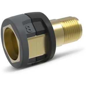Adapter 8 TR20IG-M18AG - Zuverlässige Verbindung für EASY!Lock Zubehör - Zubehör für Gartengeräte, entwickelt für eine sichere Verbindung von Strahlrohren und Düsen mit M 18 × 1,5-Anschluss, einfaches Finden des passenden Adapters dank zweifarbiger Farbcode- und Nummerierung.
