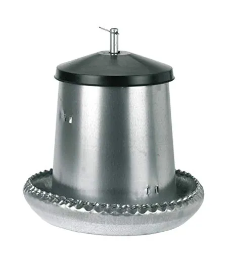 Kerbl Futterautomat für Küken, 5 kg - Pflegemittel & Schädlingsbekämpfung - Langlebiger Futterautomat aus verzinktem Metall, ideal für den Geflügelstall mit regulierbarer Futterzufuhr.