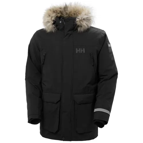 Helly Hansen Men's Reine Parka Jacket, Schwarz - Hochwertige Outdoorjacke für Herren, ideal für kalte Tage mit herausragender Wärmeisolierung und wetterfestem Design.