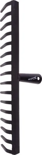 TrendLine Gartenrechen 16 Zinken, schwarz, pulverbeschichtet Laubrechen
