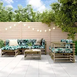 vidaXL 7-tlg. Garten-Lounge-Set Kiefernholz Imprägniert - Gartenmöbel aus imprägniertem Kiefernholz für eine gemütliche Zeit im Freien. Robuster Rahmen, ideal für Terrasse und Balkon – perfekt für entspannte Stunden mit Familie und Freunden.