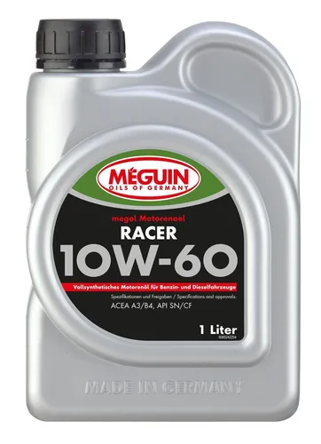 Meguin megol Racer 10W-60 Motoröl vollsynthetisch 1 Liter ACEA A3 B4 API SN CF