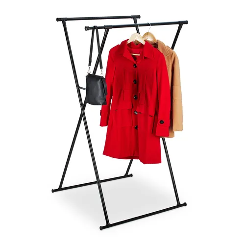 Kleiderständer Klappbarer Herrendiener in schwarz von Relaxdays