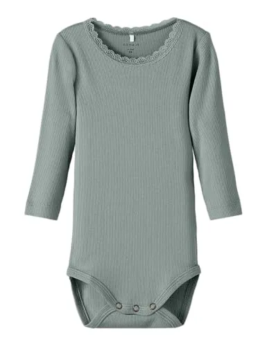 NAME IT Damen Nbfkab Ls Body Noos, Slate Gray, Numeric_50