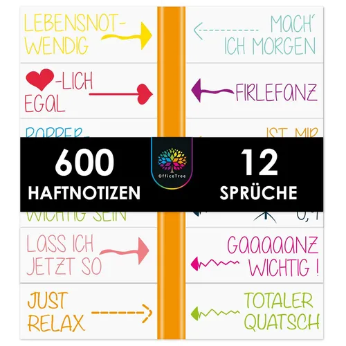 OfficeTree 600x Haftnotizen lustig Studenten - 12  nette Sprüche Sticky Notes