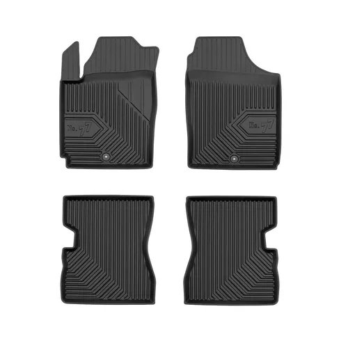 Fußmatten Gummimatten No.77 für Kia Picanto I 2003-2011 - Hochwertiges 4-teiliges Fußmatten-Set aus strapazierfähigem TPE-Gummi für optimalen Schutz. Antirutsch und wasserfest, ideal für den Alltag im Kia Picanto I.