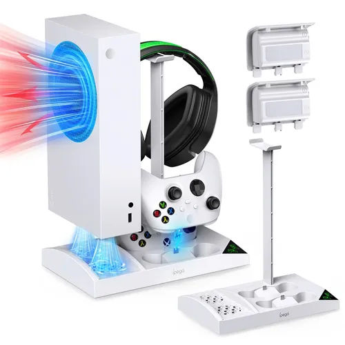 Auarte Vertikaler Ladegerät Ständer mit Lüfter für Xbox Series S Controller