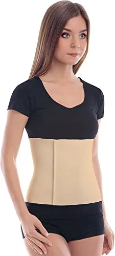 Postpartum Gürtel / Postoperative Binder Bauch Band Elastische 24 cm (Large, Beige)